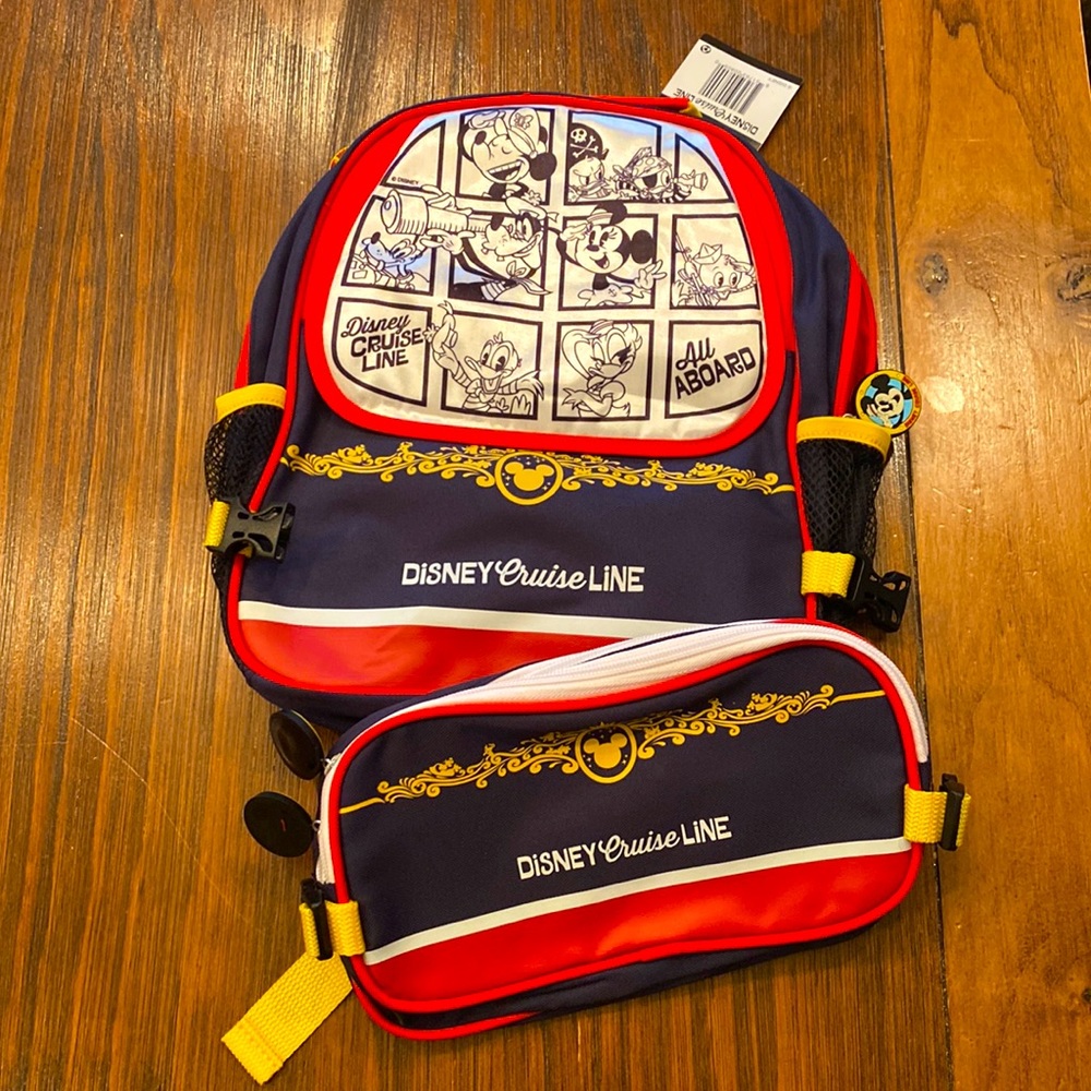NWT Disney Cruise Line Backpack w/Small Bag